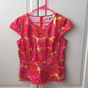 Loft Floral Peplum Top